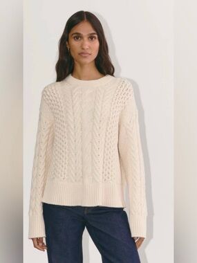Everlane Cable Sweater in Everyday Cotton